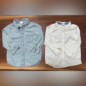 Kids H&M Denim and White Button-Up Shirt Bundle